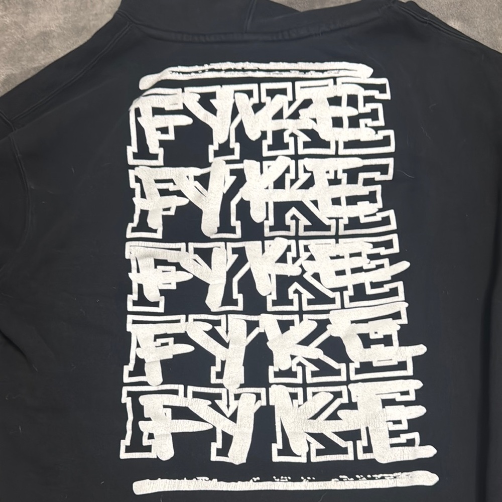 FYK Black Hoodie with White Graphic